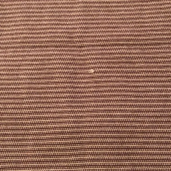 Pottery Barn kids 💯 cotton striped baby blanket with 🎅 Santa Claus brown khaki - Picture 8 of 8